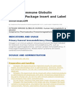 Octagam Immune Globulin (Human) Package Insert