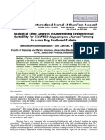 Ecological Effect Analysis for Seaweed Farming