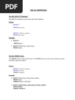 SQL For Mis305