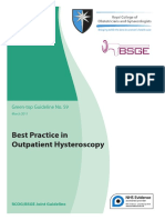 Best Practice in Outpatient Hysteroscopy: Green-Top Guideline No. 59
