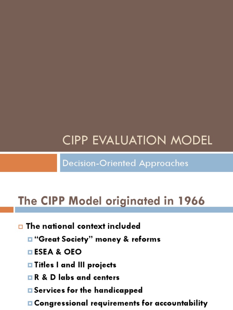 Cipp Evaluation Model Download Free PDF Teachers Evaluation