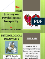 Article 36:: Jurisprudential Journey On Psychological Incapacity