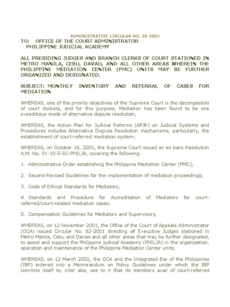 Monthly Case Referral for Mediation | PDF | Mediation | Judiciaries