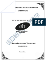 Microprocessor & Microcontroller Lab Manual: For Second Year B.E-CSE Students
