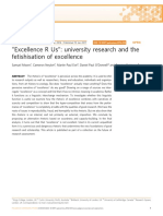 "Excellence R Us": University Research and The Fetishisation of Excellence