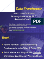 Intro. To Data Warehouse: Worapoj Kreesuradej, Ph.D. Associate Professor