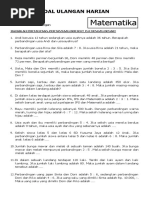 Les Soal Pts Matematika Kelas 6 Semester 1 K13 Tahun 2019