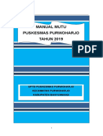 Cover Manual Mutu Purwoharjo 19