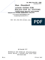 Indian Standard: Application Guide For Electrical Relays For Ac Systems