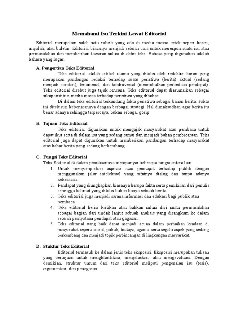 Teks Editorial