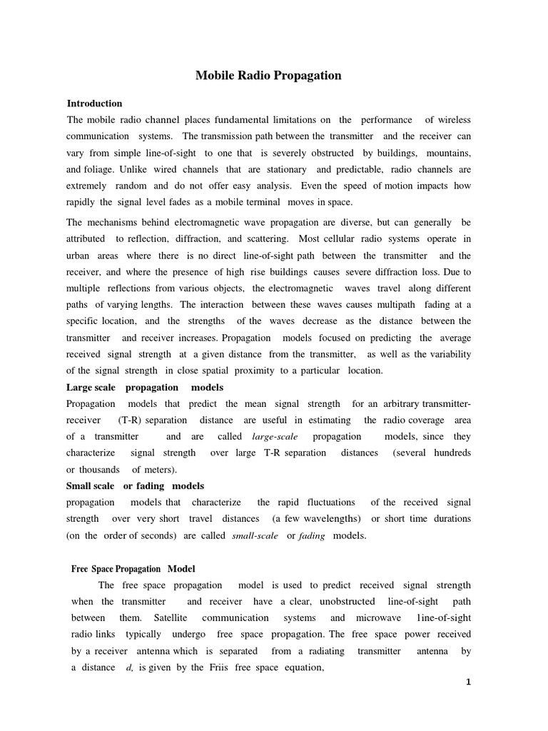 Mobile Radio Propogation | PDF | Polarization (Waves) | Radio Propagation