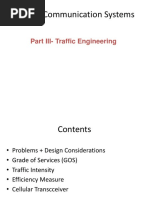 Mobile Communication Systems: Part III-Traffic Engineering