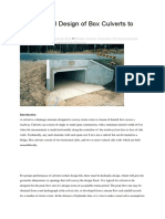 Loading and Design of Box Culverts To Eurocodes