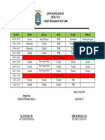 Jadwal Pelajaran Kelas VI 2019-2020