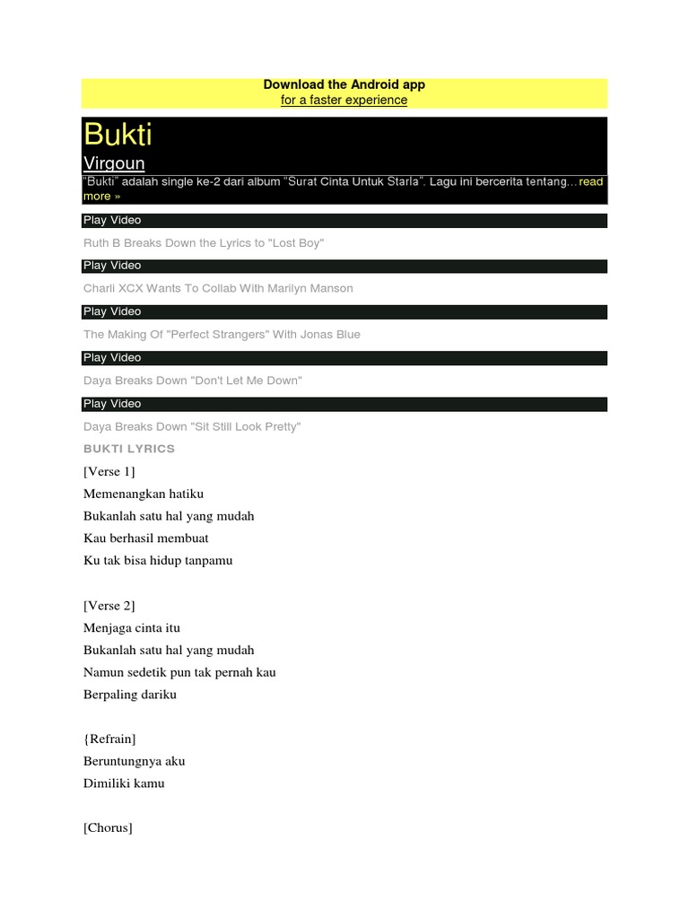 Virgoun Bukti For Android Apk Download