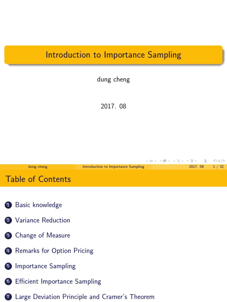 Importance Sampling for Finance | PDF | Monte Carlo Method ...