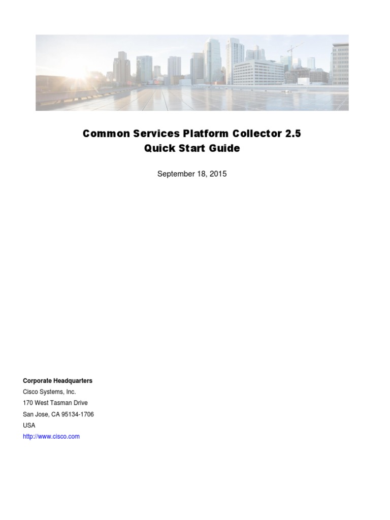 Common Services Platform Collector Quick Start Guide2.5 PDF Proxy Server Ip Address