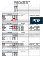 Intensive Class Calendar