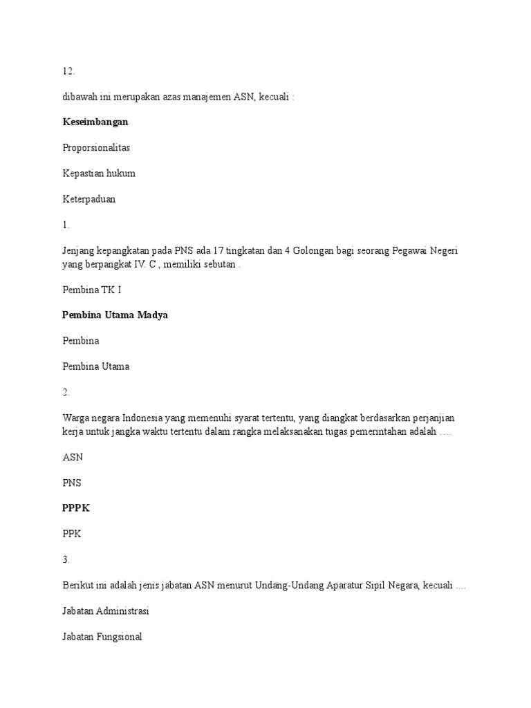 Terungkap! 10 Soal Profiling ASN yang Menjebak Peserta Tes
