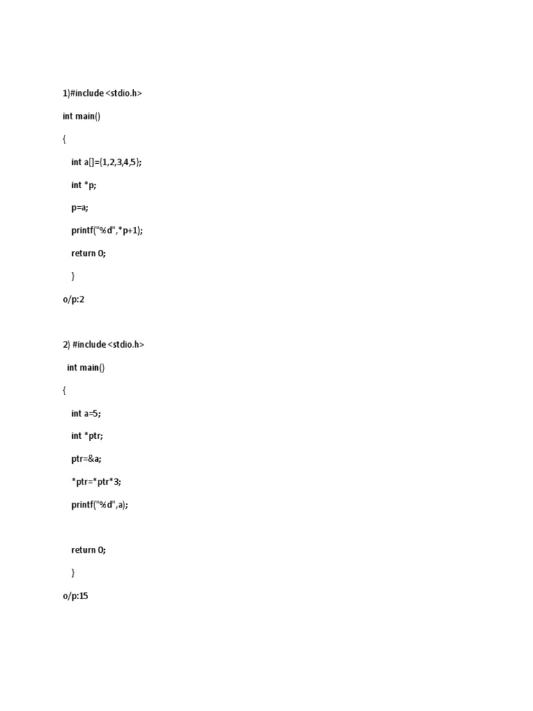 C Programs Demonstrating Pointer Usage | PDF | Computers