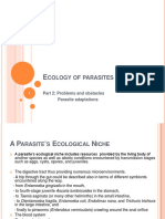 Cology of Parasites: Part 2: Problems and Obstacles Parasite Adaptations
