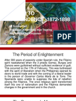 Reform To INDEPENDENCE, 1872-1898: La Solidaridad Ang Dapat Mabatid NG Mga Tagalog Ang Kartilya NG Katipunan