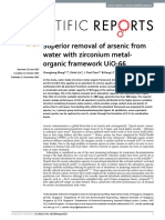 Superior Removal of Arsenic From Water With Zirconium Metalorganic Framework UiO-66 PDF