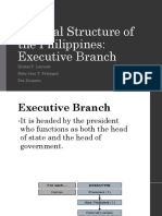 Political Structure of The Philippines: Executive Branch: Kristal P. Lanzado Baby Jean T. Patangan Rea Dioquino