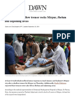 Mirpur Earthquake- dawn News Report