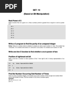 SET - 13 (Based On Bit Manipulation) PDF