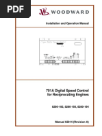 Installation and Operation Manual: 701A Digital Speed Control For Reciprocating Engines