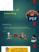 Transfer of Learning