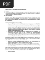 Disclosure A. Full Disclosure Principle: The Full Disclosure Principle Is A Concept That Requires A Business To Report All