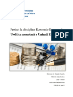 Proiect La Disciplina Economie Europeană
