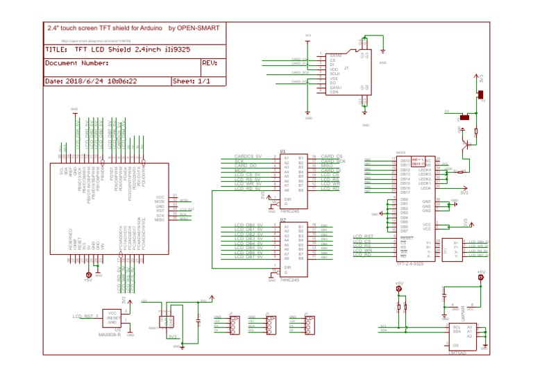 TFT LCD Shield 2.4inch Ili9325 Schematic | PDF | Chess | Chess Theory