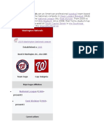 Washington Nationals Are An American Professional