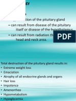 Hypopituitarism - Hypofunction of The Pituitary Gland - Can Result From Disease of The Pituitary - Can Result From Radiation Therapy To The