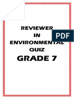 Reviewer IN Environmental Quiz: Grade 7