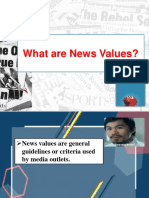 What Makes News: Understanding News Values