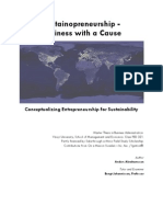 (MASTER THESIS, 2007) Sustainopreneurship - Business With A Cause. Conceptualizing Entrepreneurship For Sustainability.
