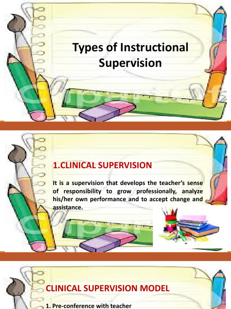 Types of Instructional Supervision | PDF | Career & Growth | Self ...