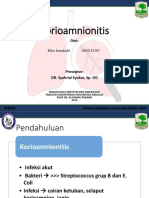 Korioamnionitis: Definisi, Epidemiologi, Etiologi, Patogenesis, Diagnosis dan Tatalaksana