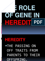 The Role of Gene in Heredity 1