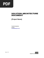 Solution Architecture Document SAD Template