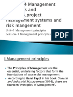 Unit-1 Management Principles Session-1 Management Principles
