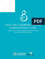 WHO Safe Childbirth Checklist Implementation Guide
