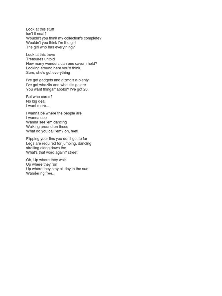 Part of Your World | PDF