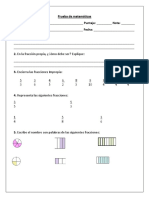 Prueba de Matemáticas Fracciones y transformaciones isométricas