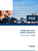 MGMA State Leadership Conference 2011 - Denver