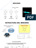 Estructura y reacciones del benceno